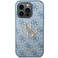Guess Coque 4G Metal Logo Backcover Apple iPhone 14 Pro - Bleu