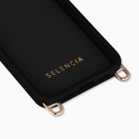 Selencia Coque arrière Rivièra avec MagSafe avec crochets amovibles Apple iPhone SE (2022 / 2020) / 8 / 7 / 6(s) - Velvet Black