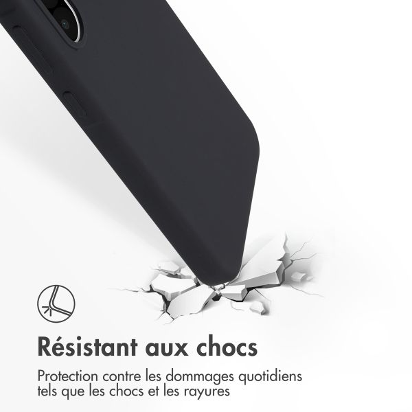 Accezz Coque Liquid Silicone avec MagSafe Samsung Galaxy A36 / A56 - Noir