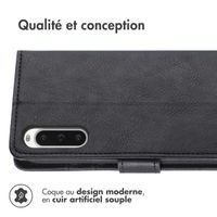 imoshion Étui de télephone portefeuille de luxe Sony Xperia 10 V - Noir