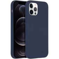 Accezz Coque Liquid Silicone avec MagSafe Apple iPhone 12 (Pro) - Bleu foncé