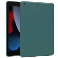 Accezz Coque Liquid Silicone Apple iPad 9 (2021) 10.2 pouces / iPad 8 (2020) 10.2 pouces / iPad 7 (2019) 10.2 pouces - Vert foncé