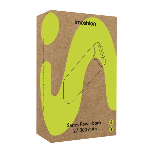 imoshion Batterie externe - 27.000 mAh - Quick Charge et Power Delivery - 30W - Noir