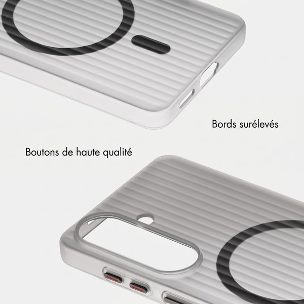 Accezz Coque arrière Lite avec MagSafe | Fluted | Samsung Galaxy S26 - Gris
