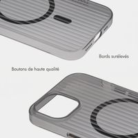 Accezz Coque arrière Lite avec MagSafe | Fluted | Apple iPhone 15 - Noir