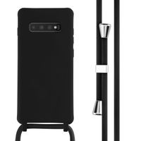 imoshion Coque en silicone avec cordon Samsung Galaxy S10 Plus - Noir