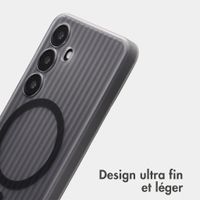 Accezz Coque arrière Lite avec MagSafe | Fluted | Samsung Galaxy S24 - Gris