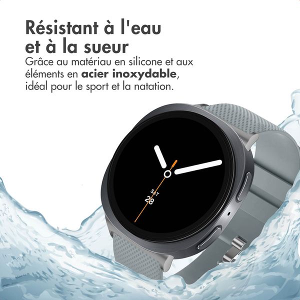 imoshion Bracelet en silicone flexible Samsung Galaxy Watch 8 (40/44mm) / Classic (46mm) - Gris