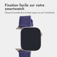 imoshion Bracelet en velours côtelé Apple Watch | 38/40/41/42 mm - Bleu foncé