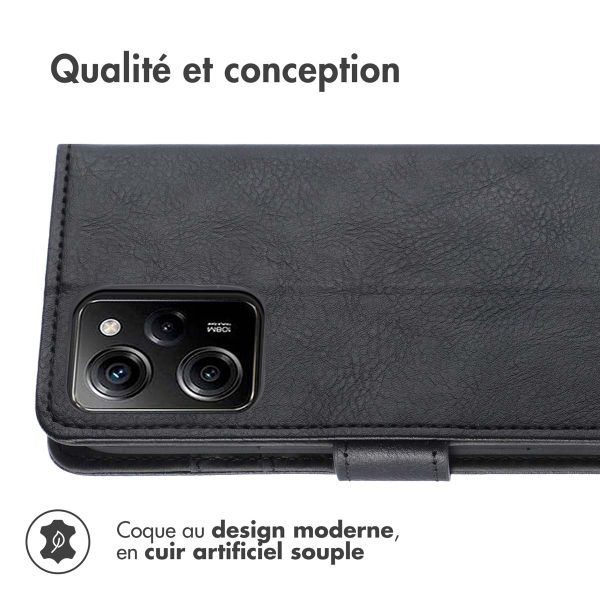 imoshion Étui de télephone portefeuille de luxe Xiaomi Poco X5 Pro 5G - Noir