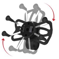 RAM Mounts Support de téléphone X-Grip® Tough-strap pour vélo / scooter / moto - Rotation à 360° - Universel - Grand - Noir