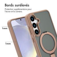 Accezz Coque Ring Stand avec MagSafe Samsung Galaxy S24 Plus - Marron