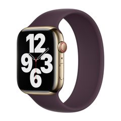 Apple Bracelet Boucle unique en Silicone Apple Watch | 44/45/46/49 mm - Taille 5 - Dark Cherry