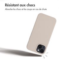 Accezz Coque Liquid Silicone avec MagSafe Apple iPhone 14 / 13 - Stone