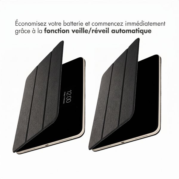 Accezz Coque tablette trifold en cuir Apple iPad Pro 13 (2025) M5 / (2024) M4 - Noir