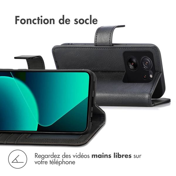 imoshion Étui de télephone portefeuille de luxe Xiaomi 13T / 13T Pro - Noir