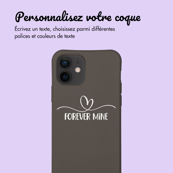 Coque Color MagSafe avec cordon amovible et photo et/ou texte personnalisés Apple iPhone 12 (Pro) - Petit cœur orné