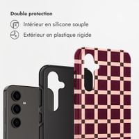 Selencia Coque arrière Vivid Samsung Galaxy S24 FE - Check This Burgundy