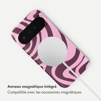 Selencia Coque arrière Vivid avec MagSafe Google Pixel 11 Pro - Wavy Swirl Pink Plum