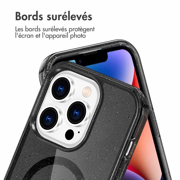 imoshion Coque Pailletée avec MagSafe Apple iPhone 13 Pro - Glitter Noir