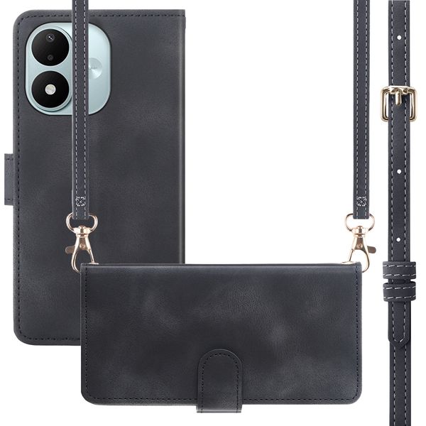 imoshion Etui de télephone portefeuille avec cordon Xiaomi Redmi Note 17 (5G) - Noir