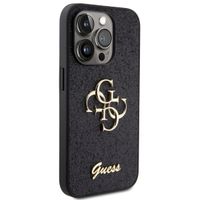 Guess Coque 4G Metal Logo Glitter Apple iPhone 15 Pro - Noir