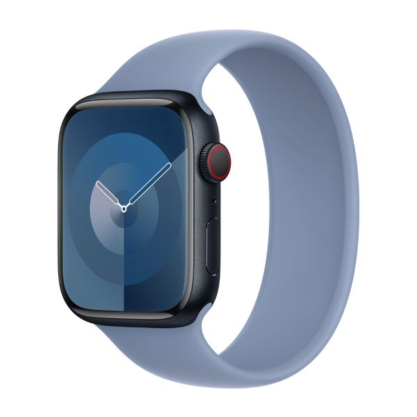 Apple 2 Pack Bracelet Boucle unique en Silicone Apple Watch | 44/45/46/49 mm - Taille 5 - Winter Blue/ Sprout Green