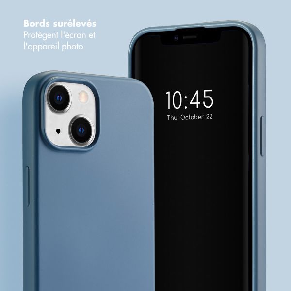 Selencia Coque avec dragonne de luxe Apple iPhone 15 - Bleu