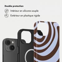 Selencia Coque arrière Vivid avec MagSafe Apple iPhone 14 - Dream Swirl Chocolate