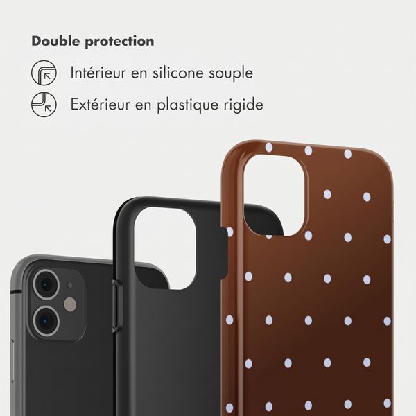 Selencia Coque arrière Vivid Apple iPhone 11 - Happy Dots Chocolate