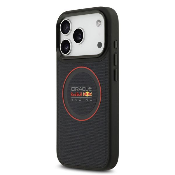 Red Bull Racing Coque en cuir PU maillé MagSafe Apple iPhone 17 Pro - Navy
