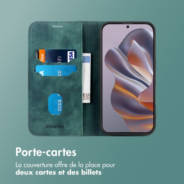 imoshion Étui de téléphone portefeuille Slim Motorola Thinkphone 25 / Edge 50 Neo / Edge 60 Neo - Vert