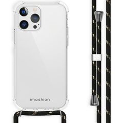 imoshion Coque arrière transparente avec cordon Apple iPhone 13 Pro - Noir & Doré