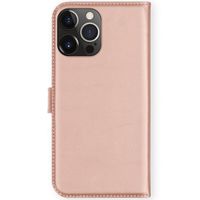 Selencia Étui portefeuille en cuir véritable Apple iPhone 13 Pro - Rose