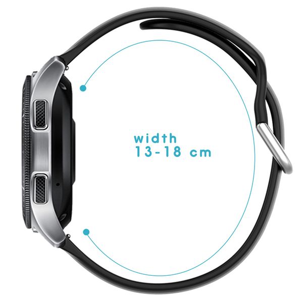 imoshion Bracelet silicone Samsung Galaxy Watch 4 / 5 / 6 / 7 / FE (20 mm) - Noir