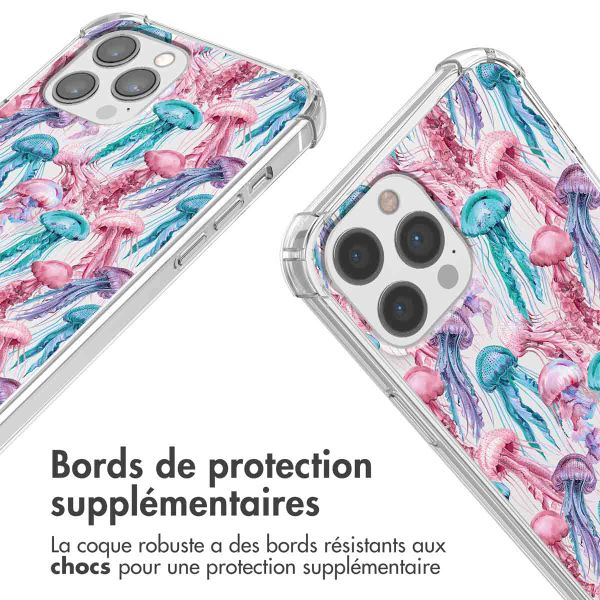 imoshion Coque Design avec cordon Apple iPhone 12 (Pro) - Jellyfish Watercolor