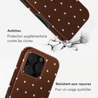 Selencia Coque arrière Vivid avec MagSafe Apple iPhone 16 Pro - Happy Dots Chocolate