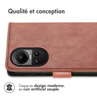 imoshion Étui de télephone portefeuille de luxe Oppo Reno 10 / 10 Pro - Marron