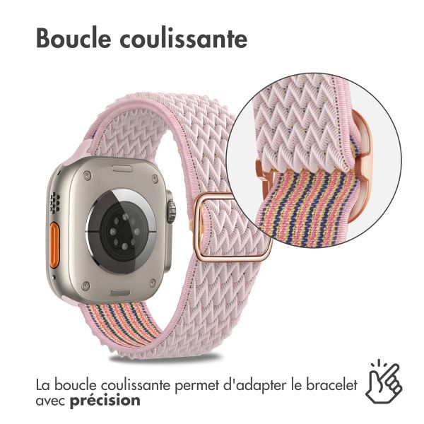 imoshion Bracelet en nylon élastique Apple Watch | 44/45/46/49 mm - Rose