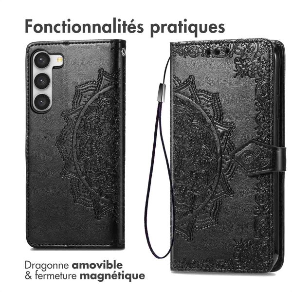 imoshion Etui de télephone Mandala Samsung Galaxy S23 - Noir