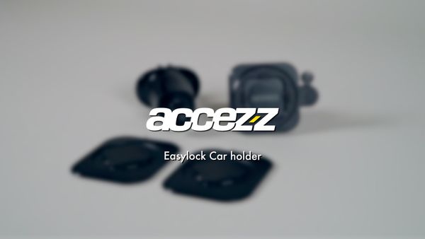 Accezz EasyLock Support de téléphone de voiture - Avec coque Apple iPhone 14 Pro - Grille de ventilation - Rotation à 360 degrés - Noir