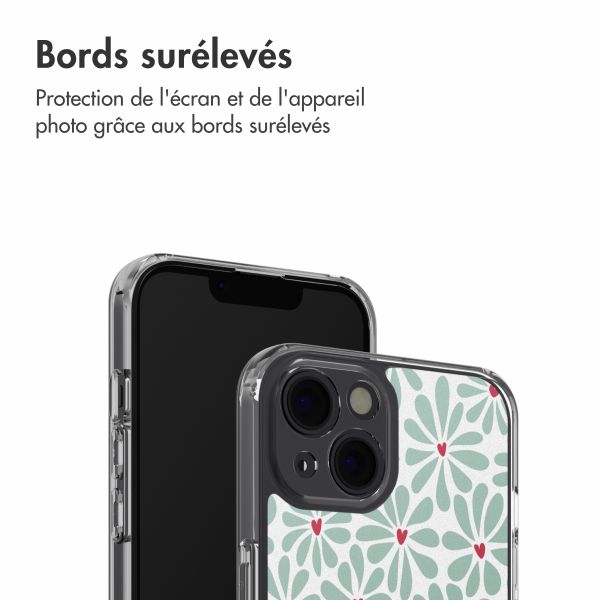 imoshion Coque Design Apple iPhone 13 - Bloom Love Sage Green