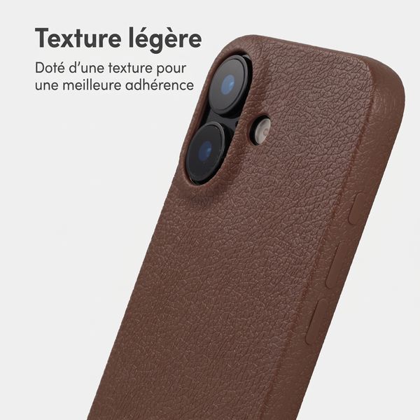 imoshion Coque arrière Texture Apple iPhone 16 - Marron foncé