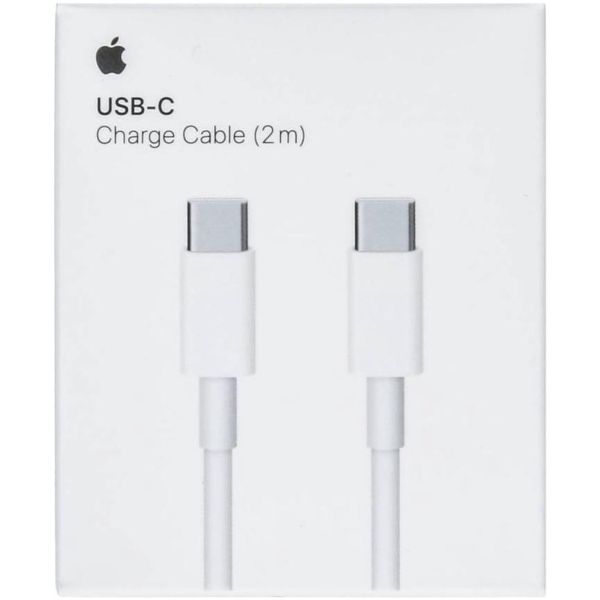 Apple Lot de 2 câbles de recharge USB-C vers USB-C d'origine 60 W - 2 mètres - Blanc