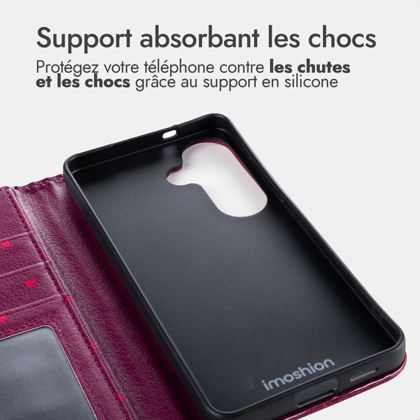imoshion Étui de télephone portefeuille Design Samsung Galaxy S26 FE - Crush Check Coral Dust