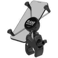 RAM Mounts Support de téléphone X-Grip® Tough-claw pour vélo / scooter / moto - Rotation à 360° - Universel - Grand - Noir
