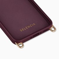Selencia Coque arrière Rivièra avec MagSafe avec crochets amovibles Samsung Galaxy A37 (5G) - Bold Burgundy