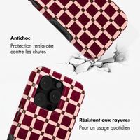 Selencia Coque arrière Vivid avec MagSafe Apple iPhone 16 Pro Max - Check This Burgundy