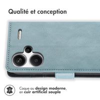 imoshion Étui de télephone portefeuille de luxe Xiaomi Redmi Note 13 Pro Plus (5G) - Bleu clair