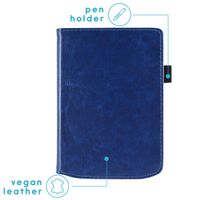 imoshion Étui de liseuse portefeuille en cuir végan Pocketbook Verse / Verse Pro / Verse Pro Color / Vivlio Light / Light HD - Bleu foncé